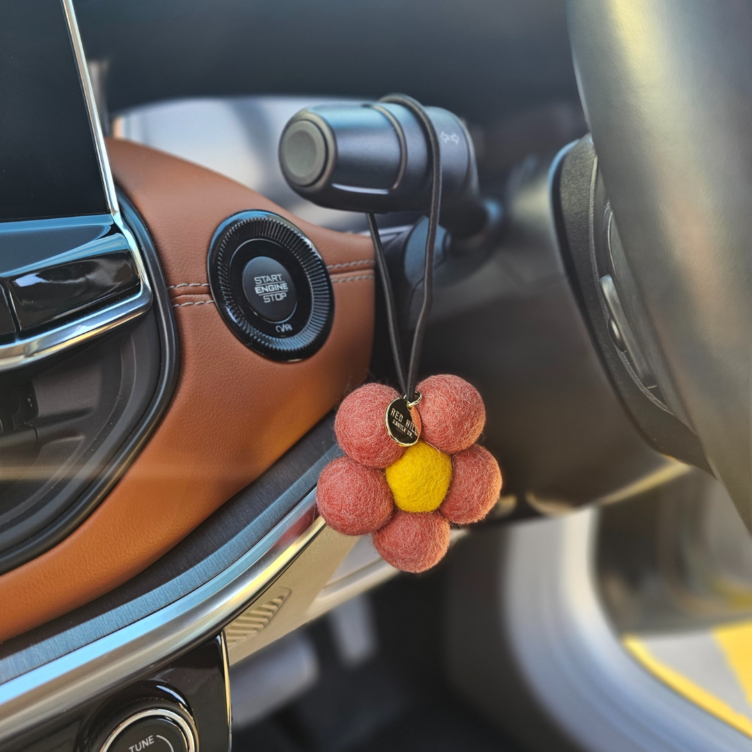 Persian Lime & Lemongrass Felt Flower Air Freshener: Pink