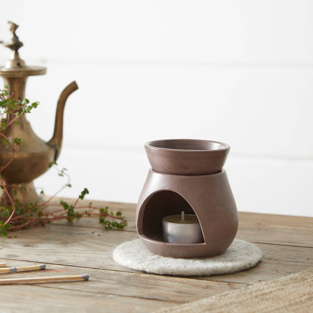 SUNU Stoneware Essential Oil Burner: Ocean Blue