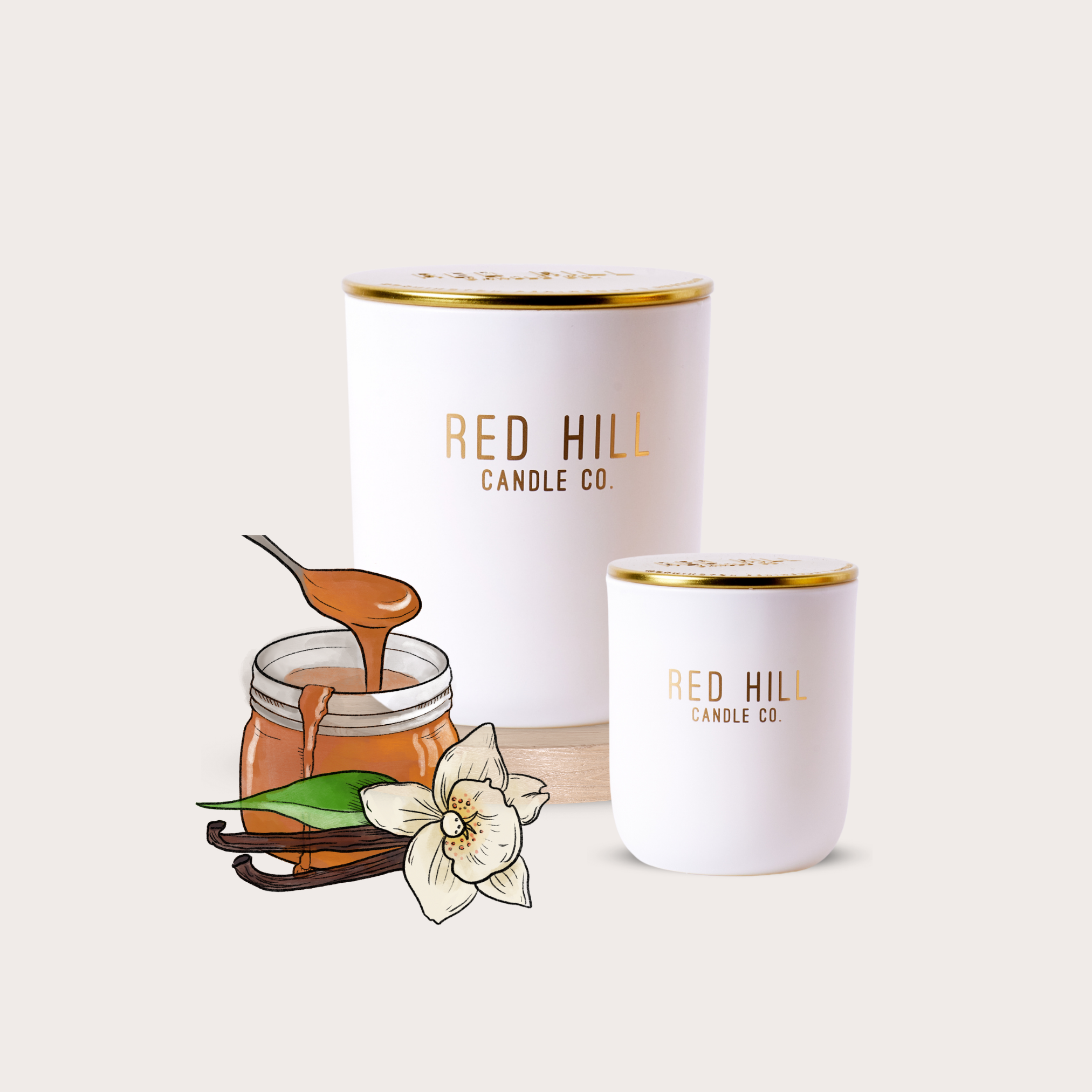 Vanilla Caramel Soy Candle: Large