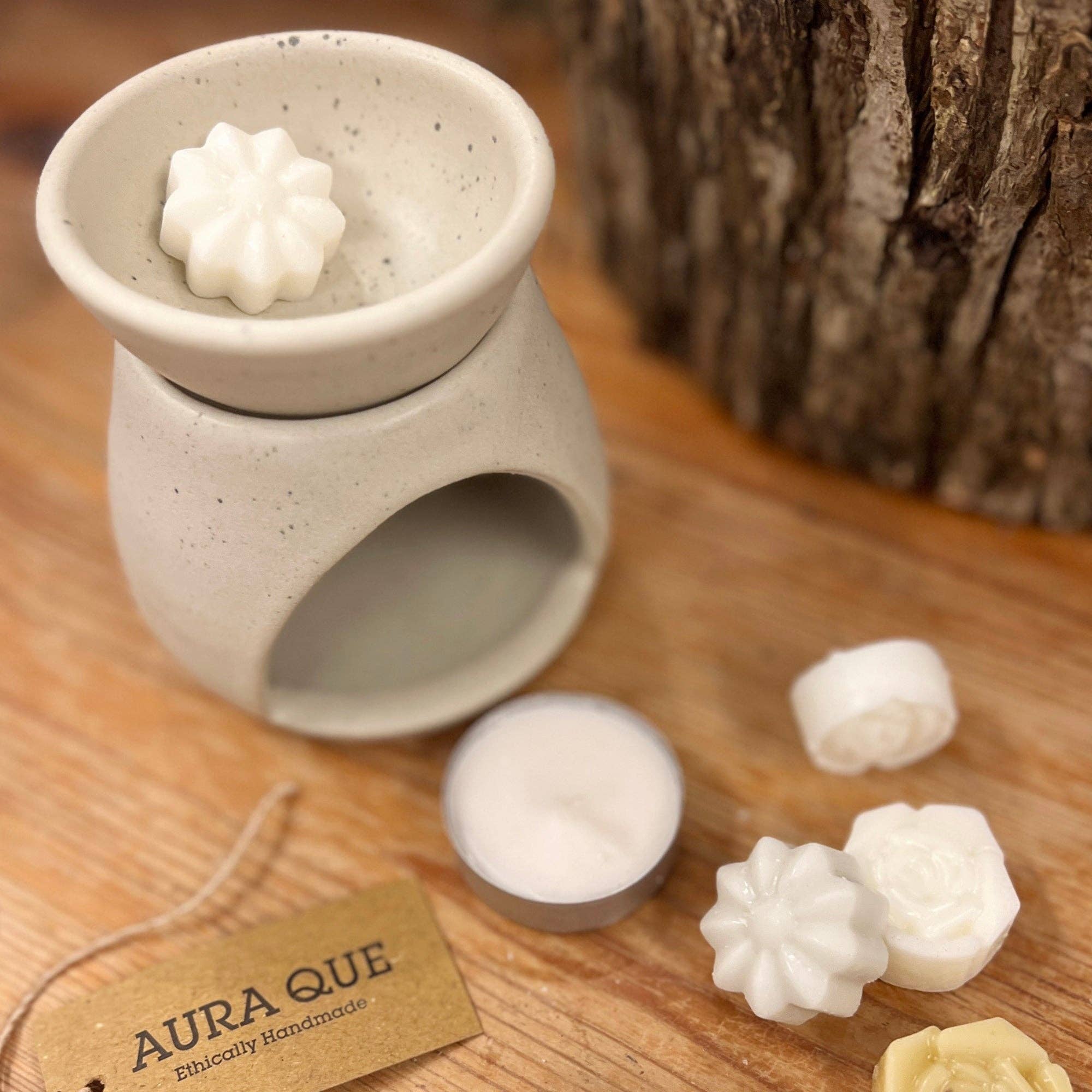 SUNU Stoneware Essential Oil Burner: Ocean Blue