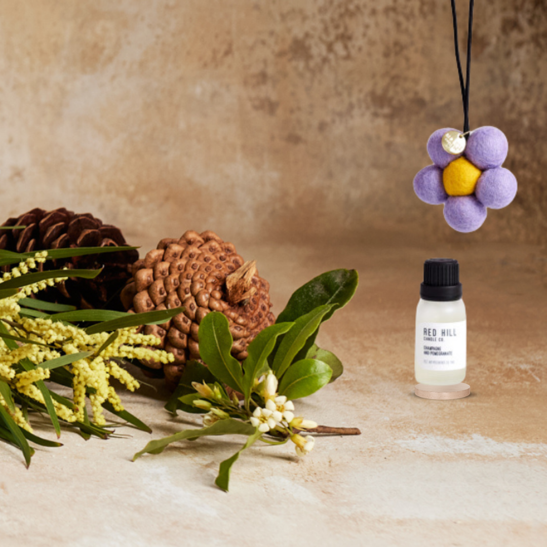 Persian Lime & Lemongrass Felt Flower Air Freshener: Pink