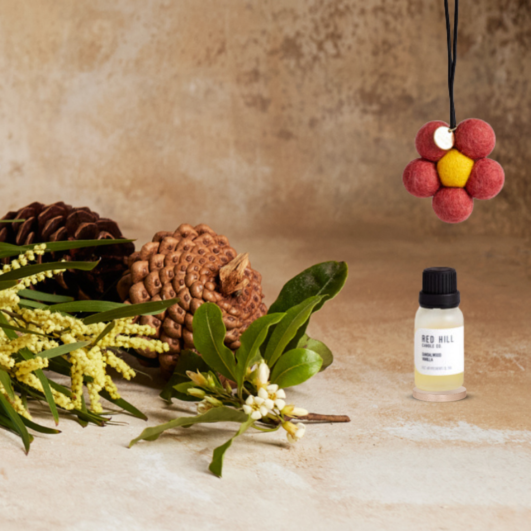 Persian Lime & Lemongrass Felt Flower Air Freshener: Pink